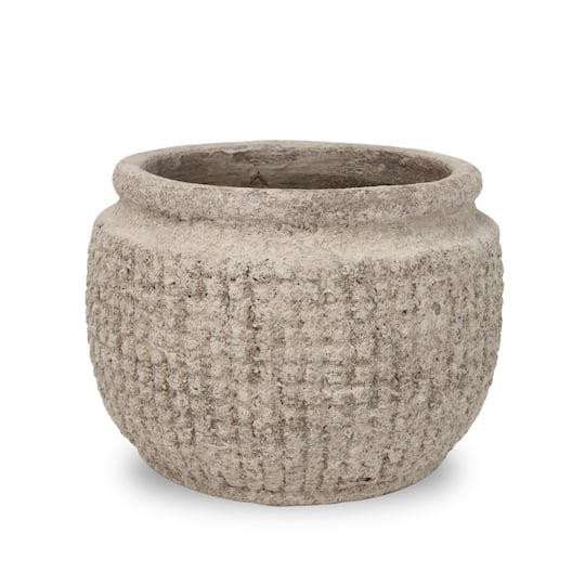 Michaels, 5.5" Gray Textured Ceramic Pot by Ashland® – Category: Spring Vases, Containers and Hangers